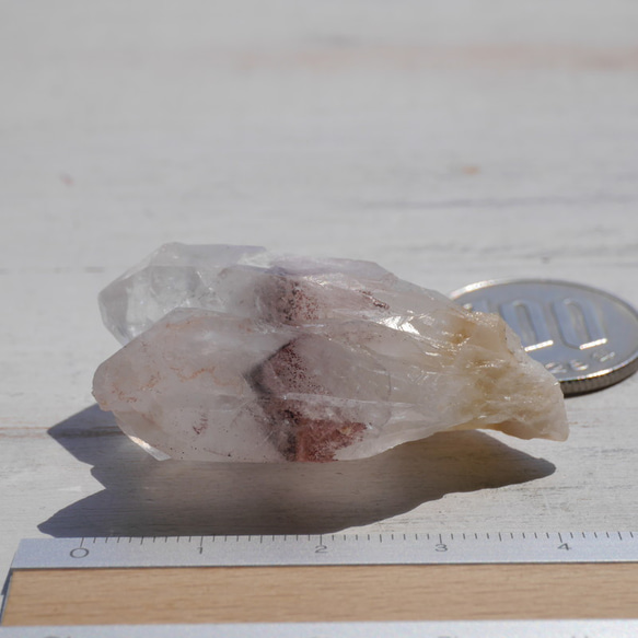 天然石レッドファントムクォーツ約17g約44mm(赤幻影水晶)赤富士水晶クラスター原石[rphq-221024-02] 9枚目の画像