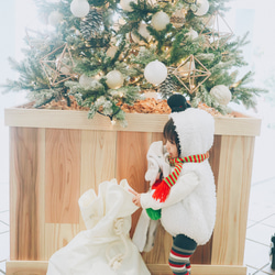 サンタの袋 SANTA SACK 刺繍名入れ クリスマス オーダーメイド かばん おしゃれ ギフト包装 サンタクロース 3枚目の画像