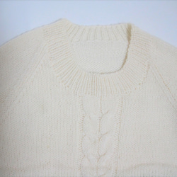 セーター　ウール100％手編みなのに安価　熟練の技術で最高の着心地S075 10枚目の画像