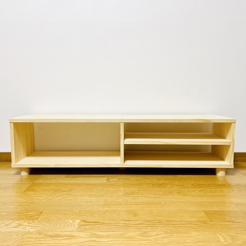 大きなテレビが置けるテレビ台 脚付き W120×D30 サイズオーダーOK