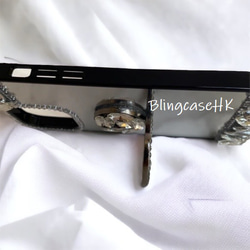 送料無料 ブリング ラインストーン ミラーケース スマホスタンド iPhone 15 全機種対応 ケース スマホケース 8枚目の画像