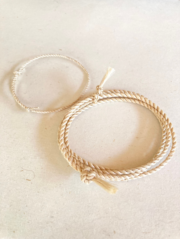 お歳暮 定番・人氣商品】精麻 ネックレス・ブレスレット より紐セット ブレスレット・バングル