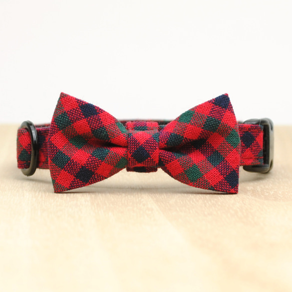 猫の首輪】ファミリア風チェック 赤 リード・首輪 neck0 通販 14861019