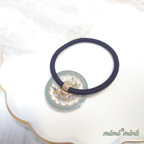 レジン ヘアゴム* ドライフラワー HG38 ハンドメイド ヘアゴム mimi