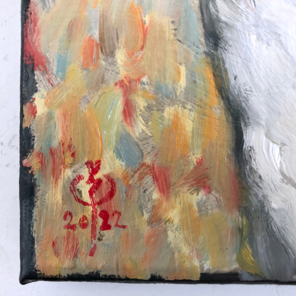 肉筆油彩画  「そーねこ」 x15／2682-002 6枚目の画像