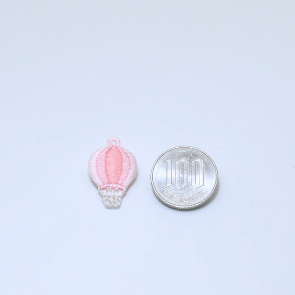 気球 刺しゅうチャーム　アクセサリー用カン穴付き　10枚セット 3枚目の画像