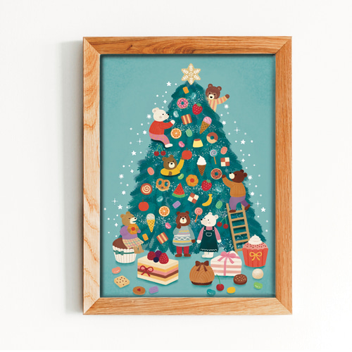 おいしいクリスマスツリー A4インテリアポスター その他インテリア雑貨