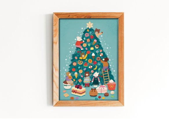 おいしいクリスマスツリー A4インテリアポスター その他インテリア雑貨