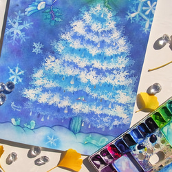【原画】雪色クリスマスツリー　●クーポン利用不可 2枚目の画像