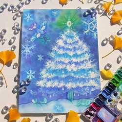 【原画】雪色クリスマスツリー　●クーポン利用不可 1枚目の画像