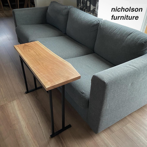 一点モノ作品 】 山サクラの一枚板 ナチュラル仕上げ サイドテーブル  