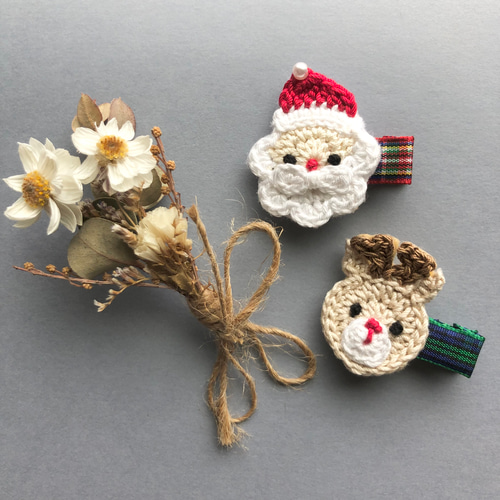 ヘアゴム  クリスマス リボン ベビーヘアクリップ サンタ トナカイ ヘアゴム クリスマス リボン ベビーヘアクリップ サンタ トナカイ