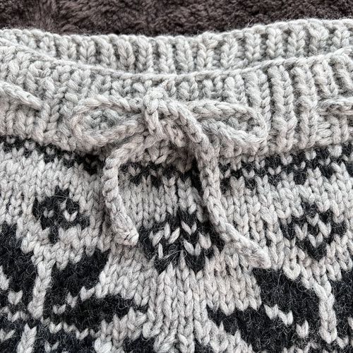 ポカポカ温活！高級ウールニットショートパンツ】毛糸のパンツ グレー