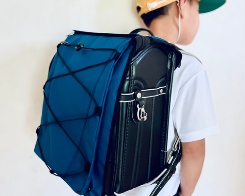 ネイビー】大容量 X-Pac ランドセルカバー｜荷物が多い日も安心・防水