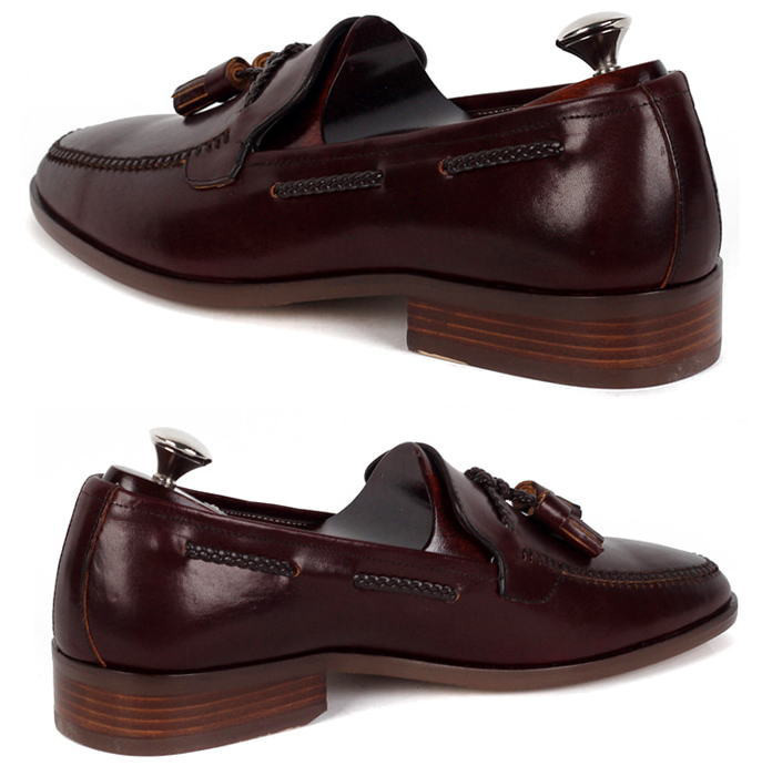 レザーローファー タッセルローファー ローファー メンズローファー レザーシューズ 本革ローファー 紳士靴 ハンドメイド