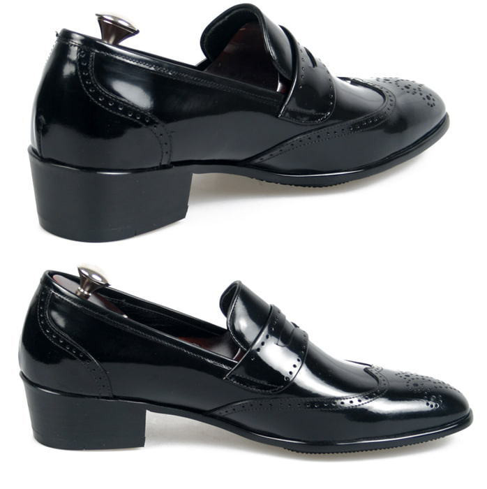 レザーローファー ローファー ウィングチップレザーローファー メンズローファー レザーシューズ 本革ローファー 紳士靴