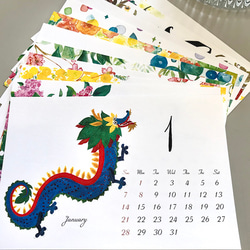 2024年卓上カレンダー 〜水彩で描く12ヶ月〜(高級特殊紙使用) 5枚目の画像