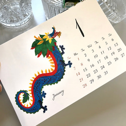2024年卓上カレンダー 〜水彩で描く12ヶ月〜(高級特殊紙使用) 1枚目の画像