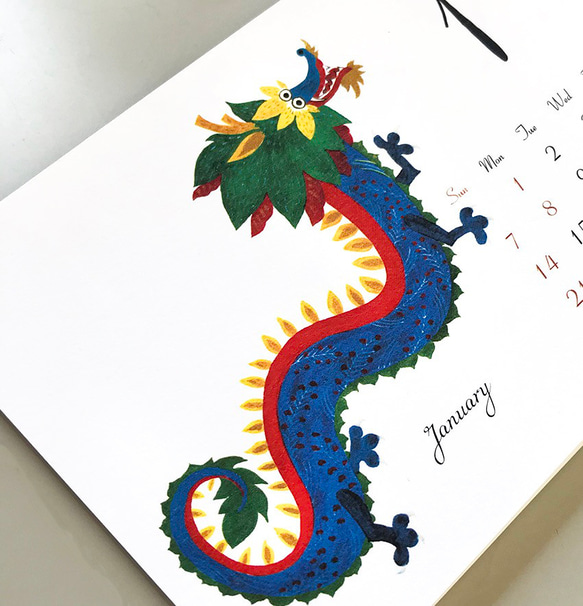 2024年卓上カレンダー 〜水彩で描く12ヶ月〜(高級特殊紙使用) 7枚目の画像