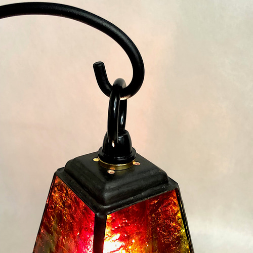 ノスタルジーシリーズ!! ステンドグラス ランプシェード(レッド