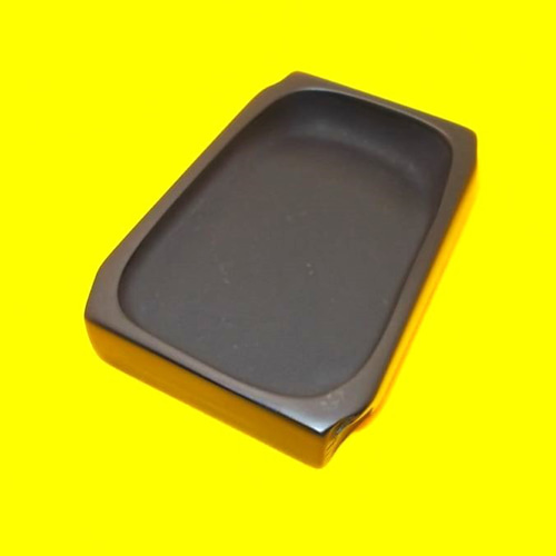 角型硯 すんなり NO.0445 天然那智黒石製 ペン・筆記用具 猫