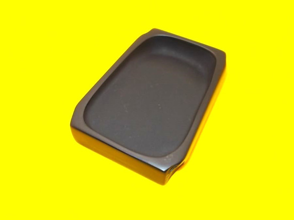角型硯 すんなり NO.0445 天然那智黒石製 ペン・筆記用具 猫
