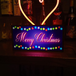 メリー クリスマス サンタクロース パーティー 飾り ミニチュア サイン ランプ 看板 置物 玩具 雑貨 ライトBOX 5枚目の画像
