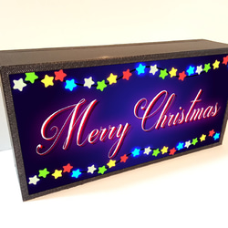 メリー クリスマス サンタクロース パーティー 飾り ミニチュア サイン ランプ 看板 置物 玩具 雑貨 ライトBOX 3枚目の画像