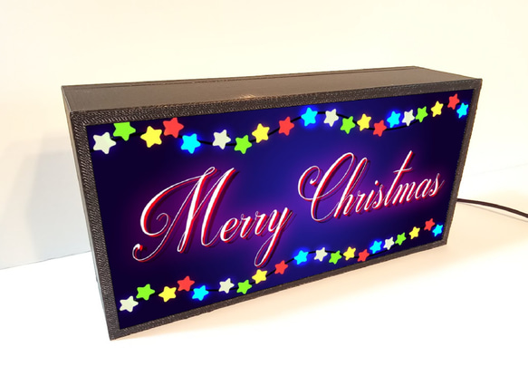 メリー クリスマス サンタクロース パーティー 飾り ミニチュア サイン ランプ 看板 置物 玩具 雑貨 ライトBOX 3枚目の画像