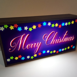 メリー クリスマス サンタクロース パーティー 飾り ミニチュア サイン ランプ 看板 置物 玩具 雑貨 ライトBOX 2枚目の画像
