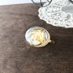 マリーゴールドのポニーフック / フラワー / オーバル / レジン 3枚目の画像