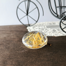 紫陽花の白銀ヘアゴム / レジン / 水面 / 母の日 / ドライフラワー