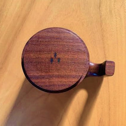 【☆人気です】たっぷり入る 木製マグカップ　wooden mag　ウオールナット0049 4枚目の画像