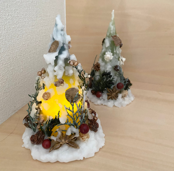 〈Creema限定 クリスマス2023〉〉LEDライトのクリスマスツリー 4枚目の画像