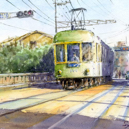 水彩画原画 村の道 ＃592 絵画 syoumei 通販 15439021｜Creema