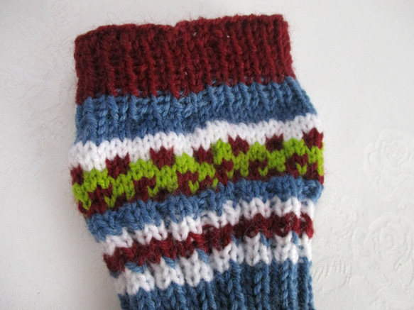 手編みのあったか靴下（A） 2枚目の画像