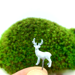 苔テラリウム用フィギュア『白い鹿』銀さん 2枚目の画像