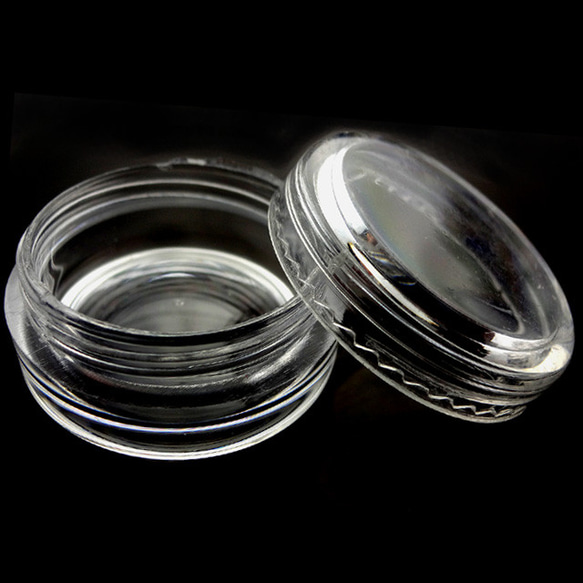 亞克力盒 10 件圓形透明容器珠盒釘子配件配件水鑽裝飾件 第2張的照片