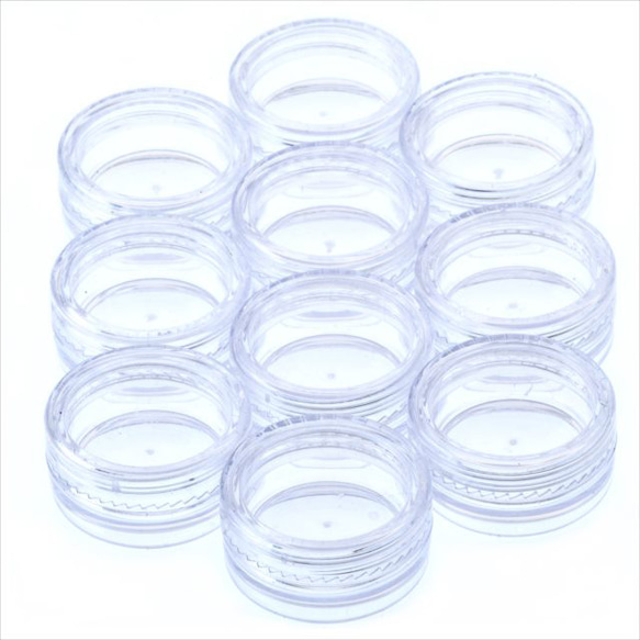 亞克力盒 10 件圓形透明容器珠盒釘子配件配件水鑽裝飾件 第5張的照片