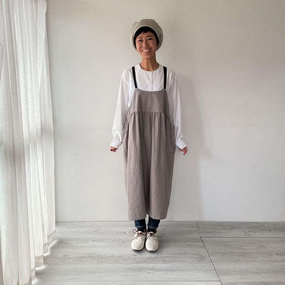 在庫あり》ゆったりキャミエプロンワンピース エプロン
