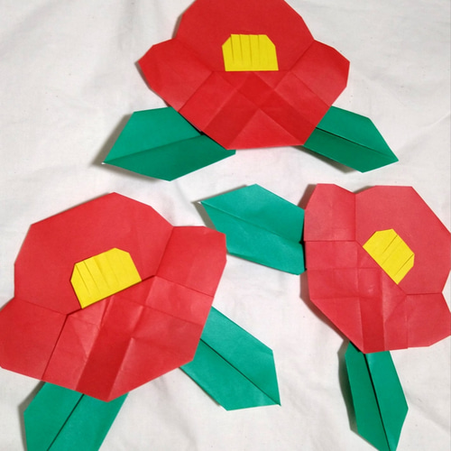 椿・お正月・折り紙 ・壁面飾り【☆送料無料☆】 その他インテリア雑貨