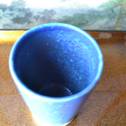 【再入荷！】夜空のフリーカップ（トルコブルー）ビアカップ　ギフト　★萩焼 8枚目の画像