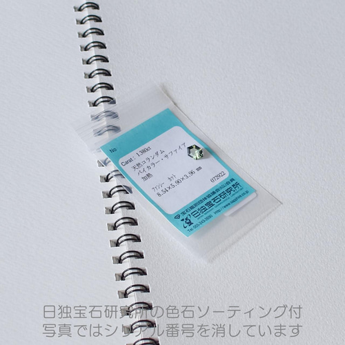 ケニア産パーティカラーサファイア 1.380ct コンケーブ