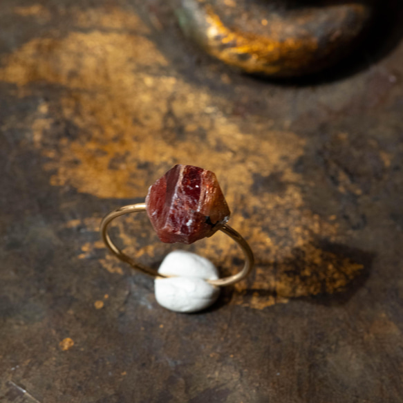 [013血月系列]鋯石礦物寶石戒指天然石材配件 第2張的照片