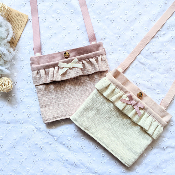 移動ポケット☆オーダー受付中☆フリル☆フタなし☆ハンドメイド