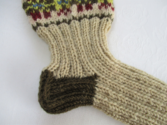 手編みのあったか靴下（B) 3枚目の画像