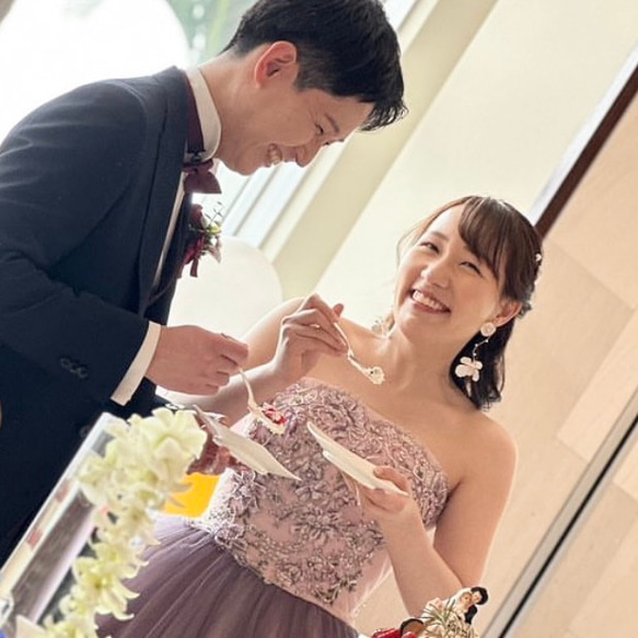 ME134【ゼクシィ掲載】 花嫁ピアス大ぶりホワイトフラワー ブライダルイヤリング　ピアス 結婚 7枚目の画像