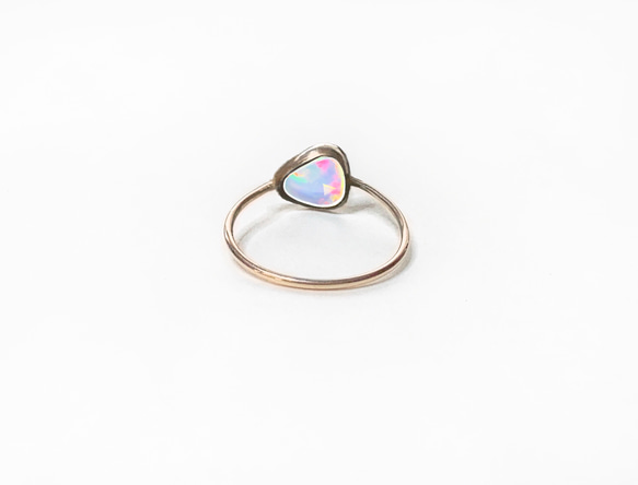 一点もの k18 Ethiopian Opal rose リング/ 受注制作 3枚目の画像