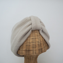 Hair Turban (Loop) ☆ Rib Knit Ivory 第3張的照片