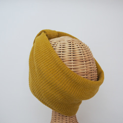 Hair Turban (Loop) ☆ Rib Knit Mustard Yellow 第2張的照片